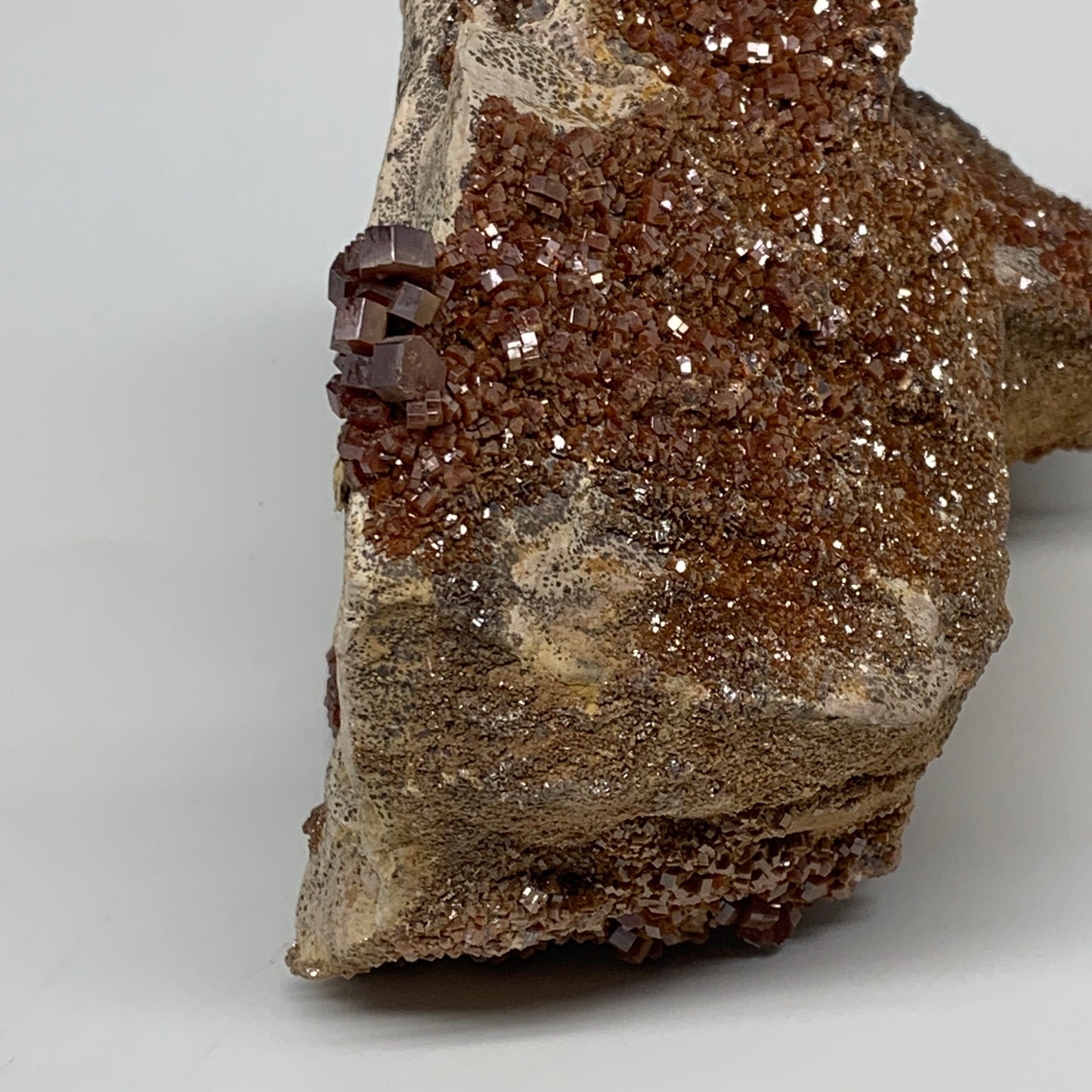 1958g, 6.5"x3.7"x4.2", Vanadinite Small Crystals Cluster Mineral Specimens, B111