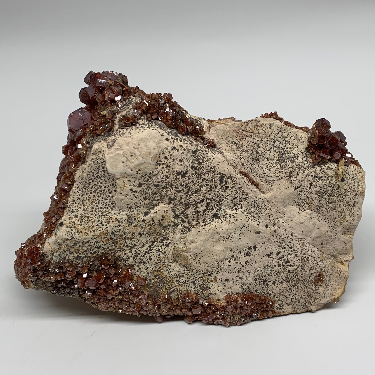 1958g, 6.5"x3.7"x4.2", Vanadinite Small Crystals Cluster Mineral Specimens, B111