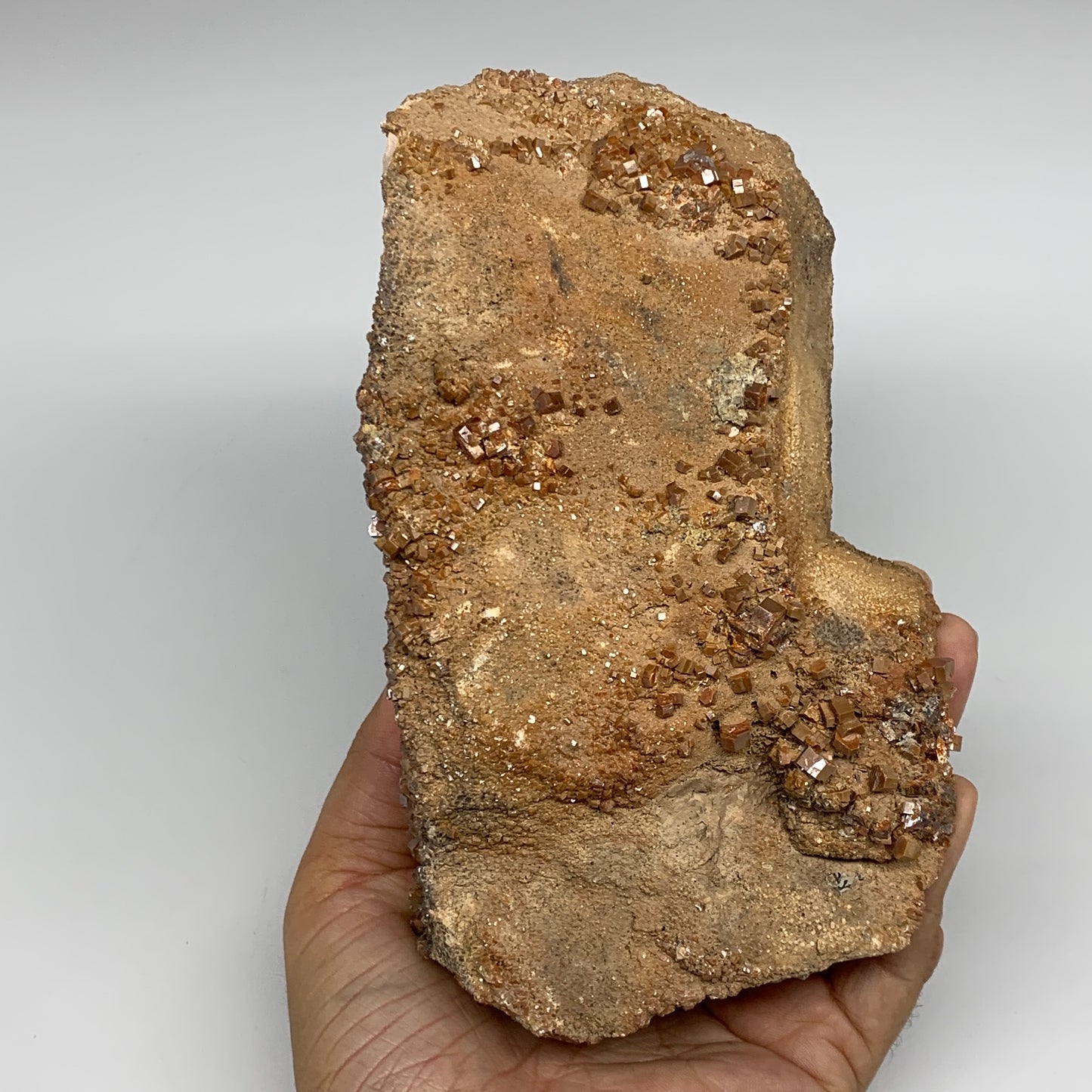 1958g, 6.5"x3.7"x4.2", Vanadinite Small Crystals Cluster Mineral Specimens, B111