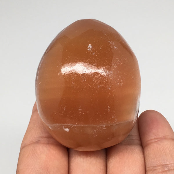 151g, 2.1"x1.7" Honey Color Onyx Polished Small Eggs from Morocco, MF3395