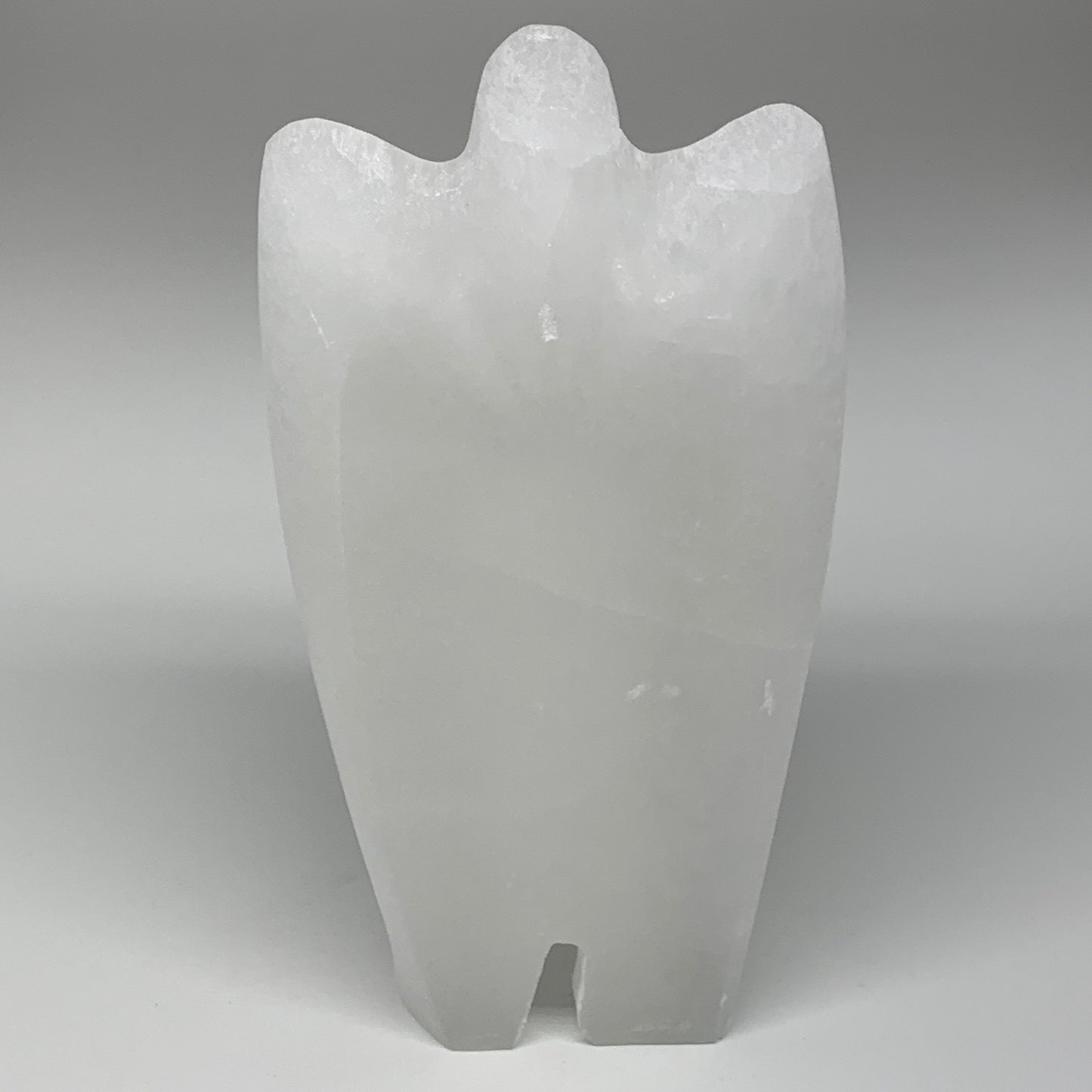 1376g, 7"x4.1"x2.8" White Selenite (Satin Spar) Angel Lamps @Morocco,B9468