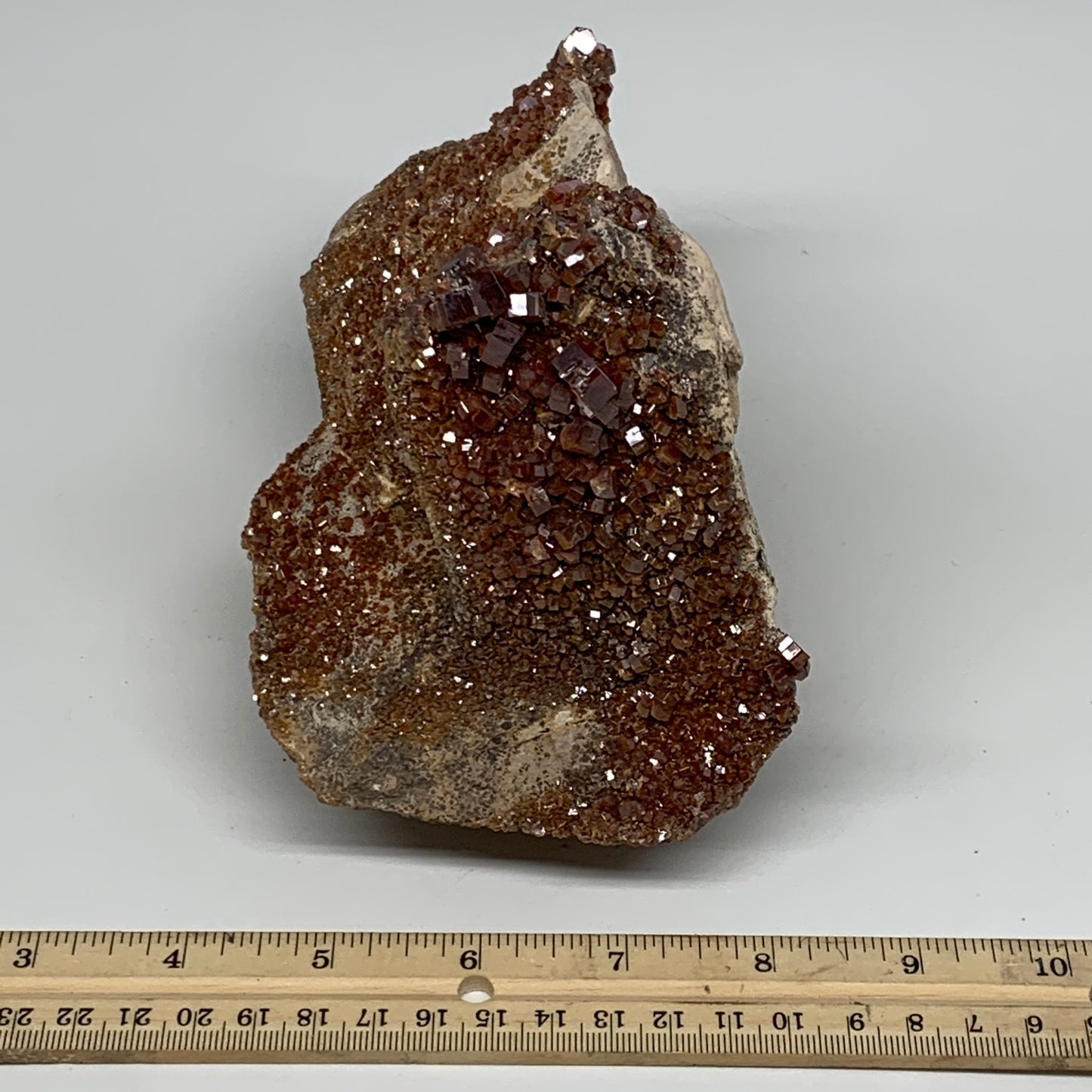 1958g, 6.5"x3.7"x4.2", Vanadinite Small Crystals Cluster Mineral Specimens, B111