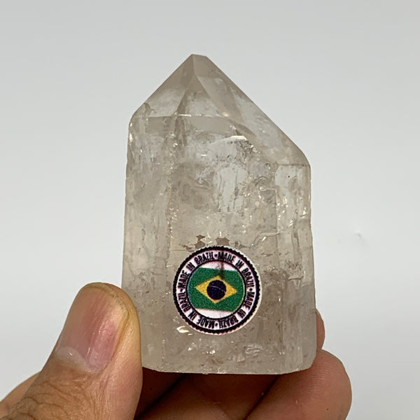 82.7g, 2.1"x1.3"x1.3", Natural Quartz Point Tower Polished Crystal  @Brazil, B19