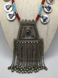 248 Grams Afghan Kuchi Jingle Coins Chain Bells Boho ATS Pendants Necklace,KC124 - watangem.com
