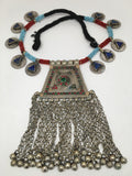 248 Grams Afghan Kuchi Jingle Coins Chain Bells Boho ATS Pendants Necklace,KC124 - watangem.com