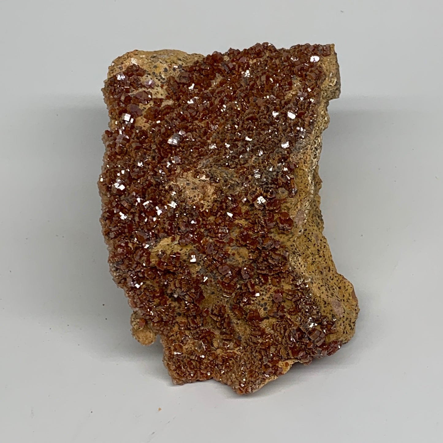 952g, 4.4"x3.2"x3", Vanadinite Small Crystals Cluster Mineral Specimens, B11133