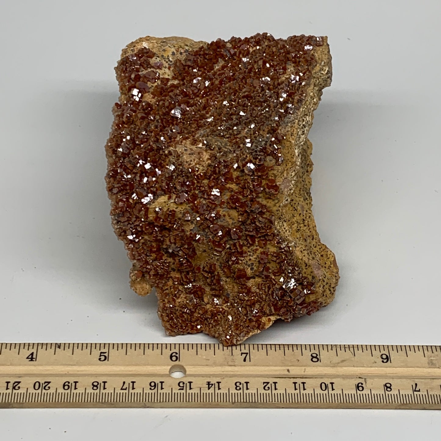 952g, 4.4"x3.2"x3", Vanadinite Small Crystals Cluster Mineral Specimens, B11133