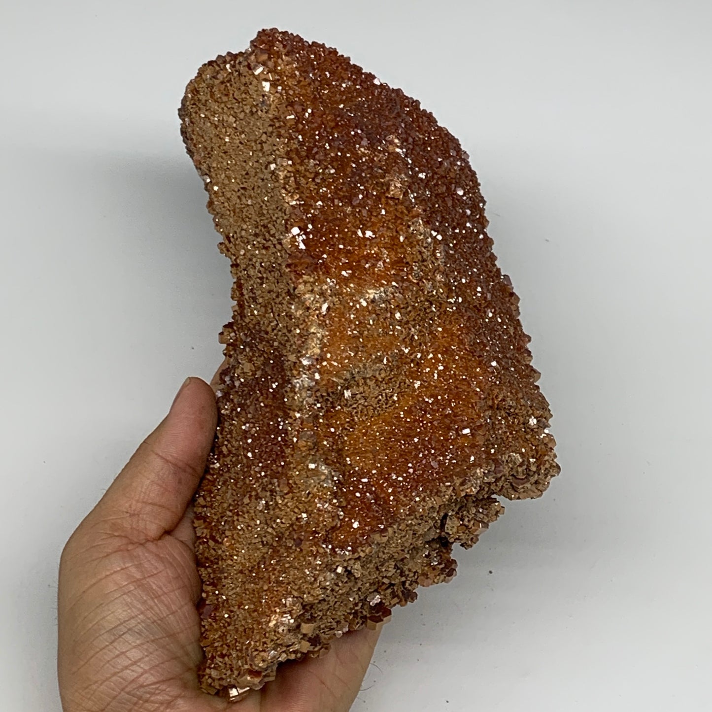 1838g, 8.25"x3.1"x3.4", Vanadinite Small Crystals Cluster Mineral Specimens, B11