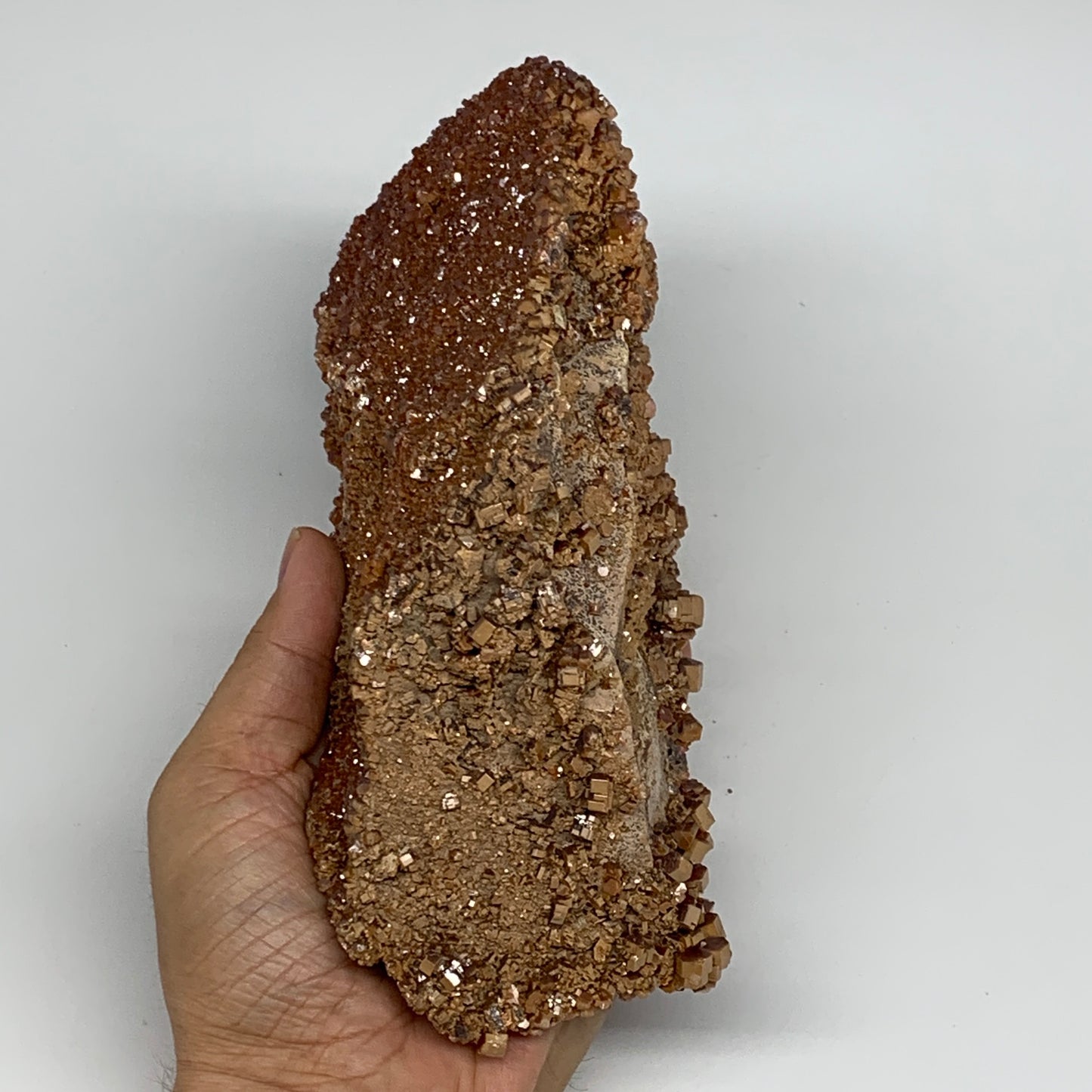 1838g, 8.25"x3.1"x3.4", Vanadinite Small Crystals Cluster Mineral Specimens, B11