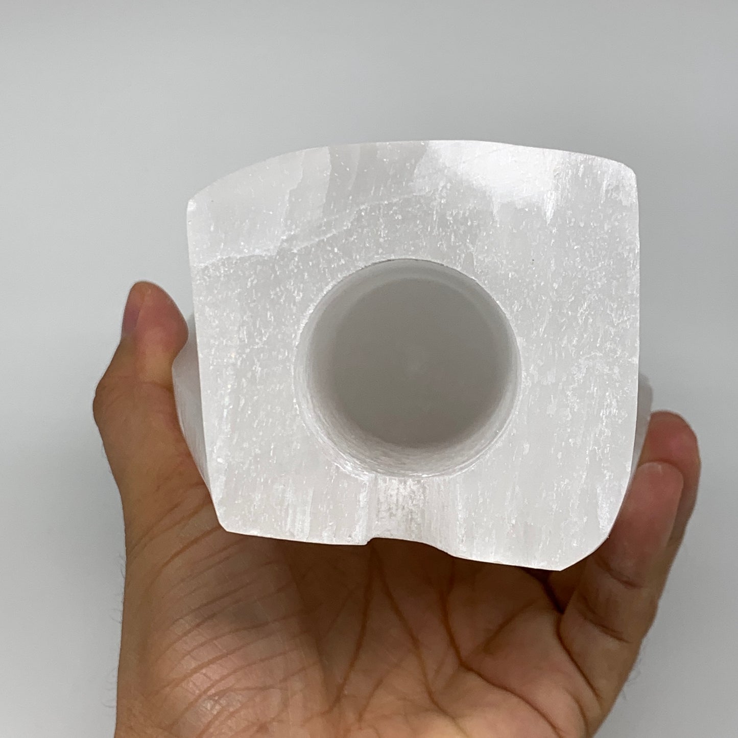 1134g, 6.75"x4.1"x2.5" White Selenite (Satin Spar) Angel Lamps @Morocco,B9469