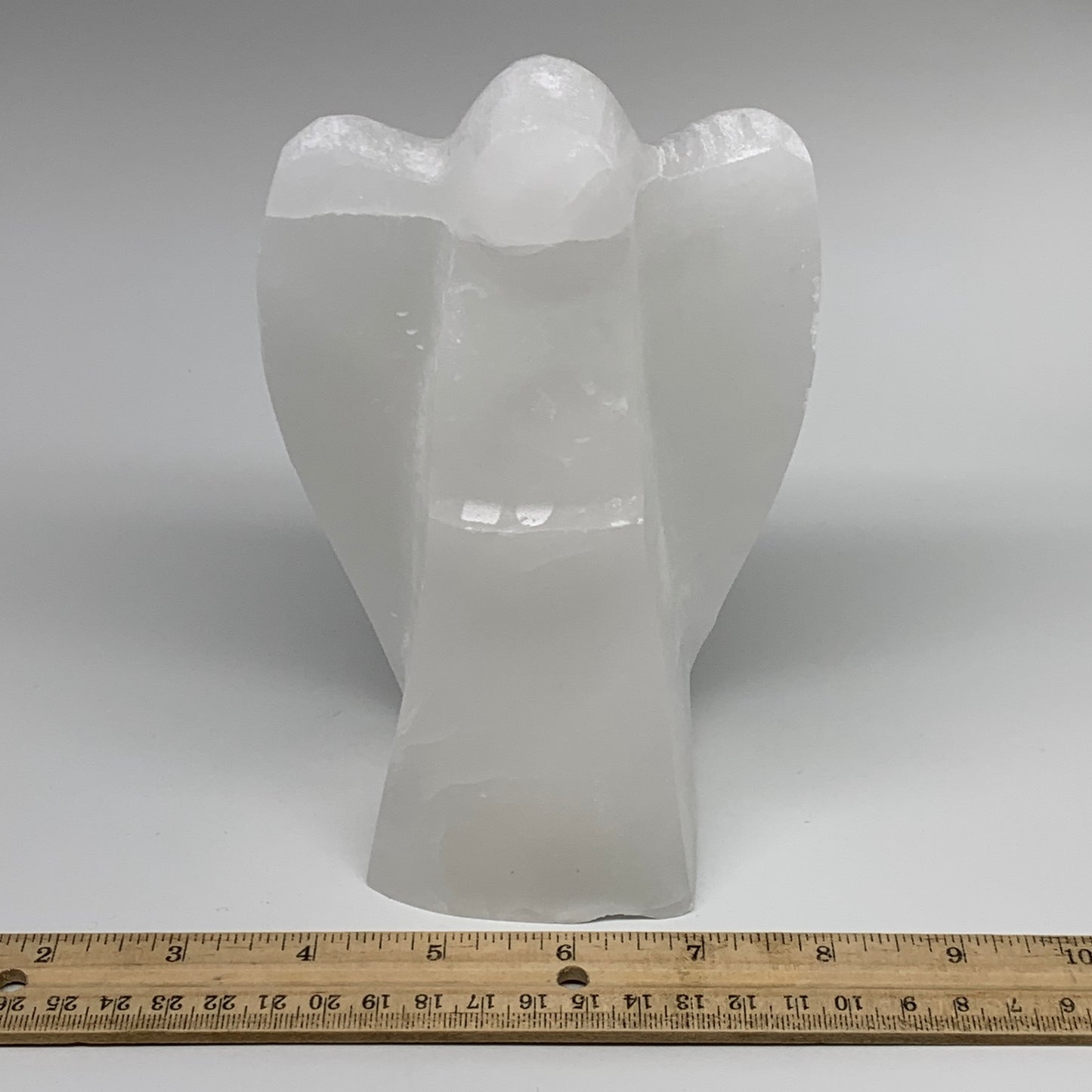 1134g, 6.75"x4.1"x2.5" White Selenite (Satin Spar) Angel Lamps @Morocco,B9469