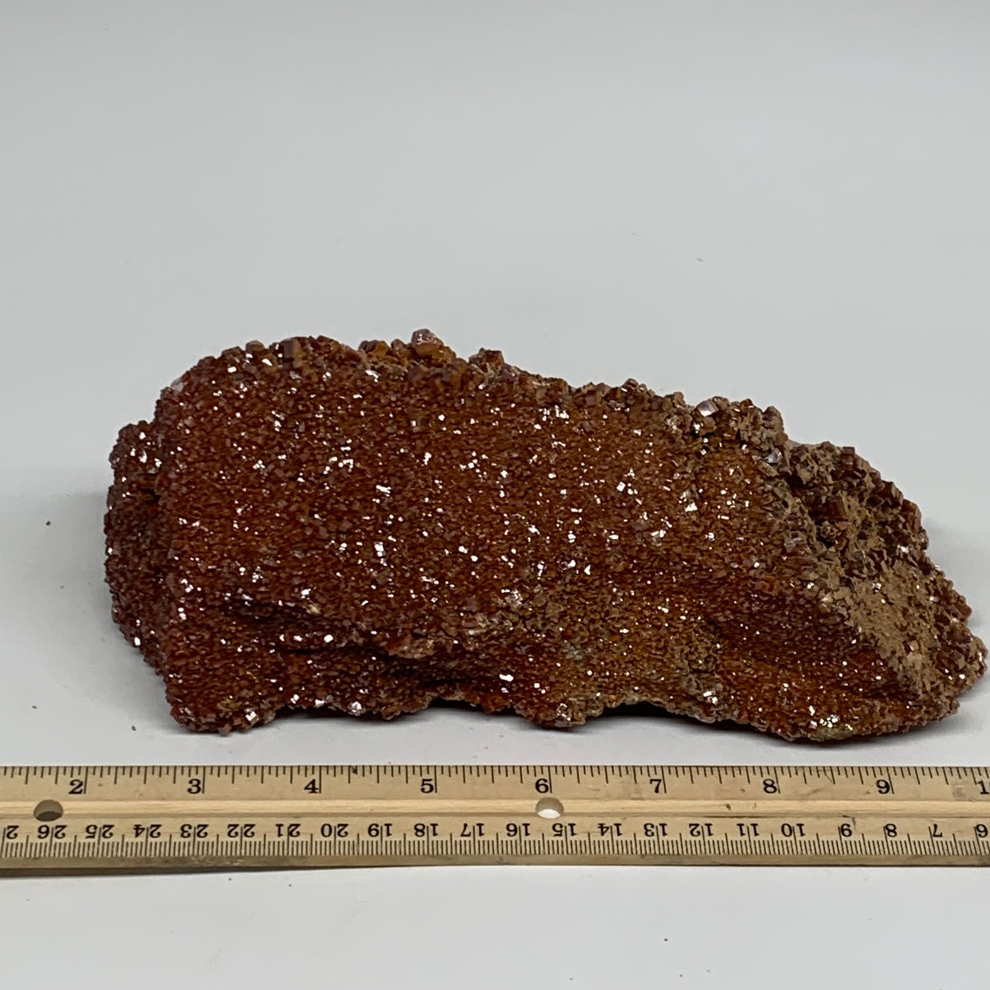 1838g, 8.25"x3.1"x3.4", Vanadinite Small Crystals Cluster Mineral Specimens, B11