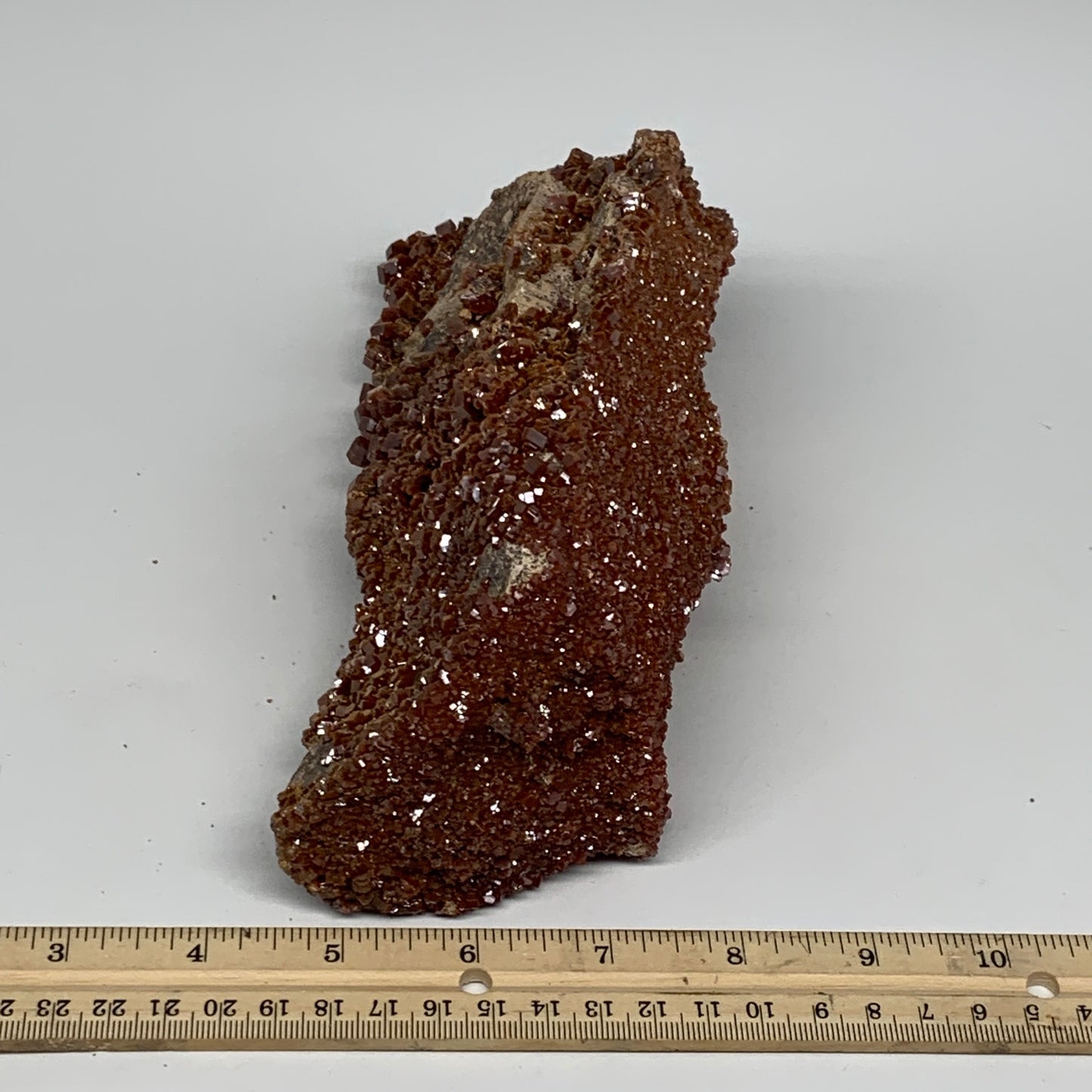 1838g, 8.25"x3.1"x3.4", Vanadinite Small Crystals Cluster Mineral Specimens, B11
