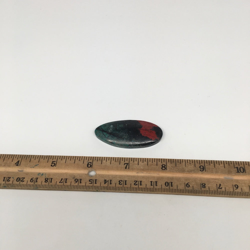 17.4g, 2"x 0.9" Sonora Sunset Chrysocolla Cuprite Cabochon from Mexico,SC211