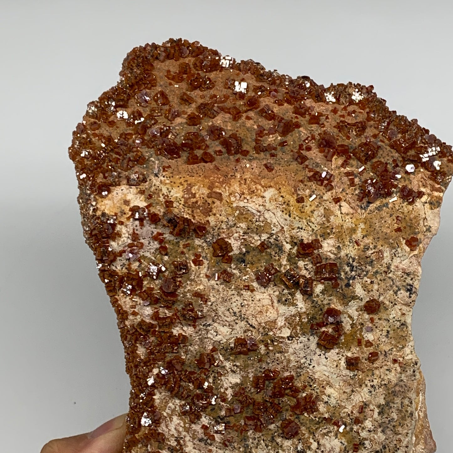 1600g, 7"x4.7"x3", Vanadinite Small Crystals Cluster Mineral Specimens, B11136