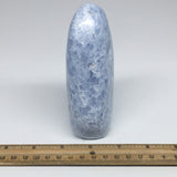 588g,4.9"x2.7"x1.7" Blue Calcite Polished Freeform Stand alone @Madagascar,MSP97