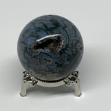 229.6g,2.2"(55mm), Natural Moss Agate Sphere Ball Gemstone @India,B22465