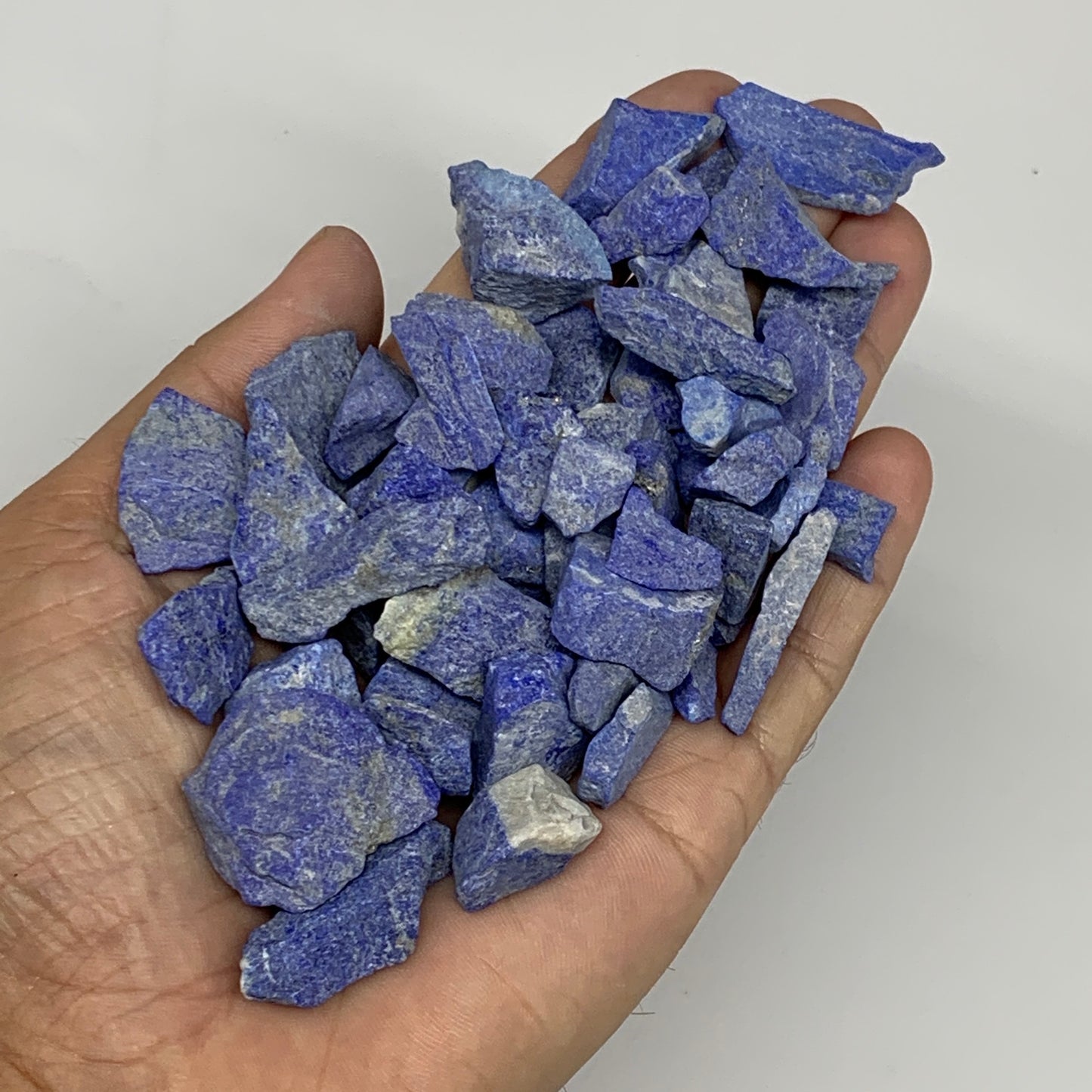 139g,50pcs,0.4"-1.2", Small Tiny Chips Rough Lapis Lazuli @Afghanistan,B11995