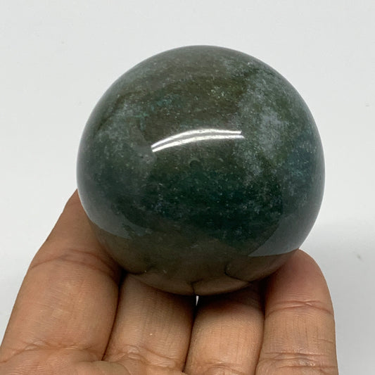 189.3g,2"(51mm), Natural Moss Agate Sphere Ball Gemstone @India,B22468