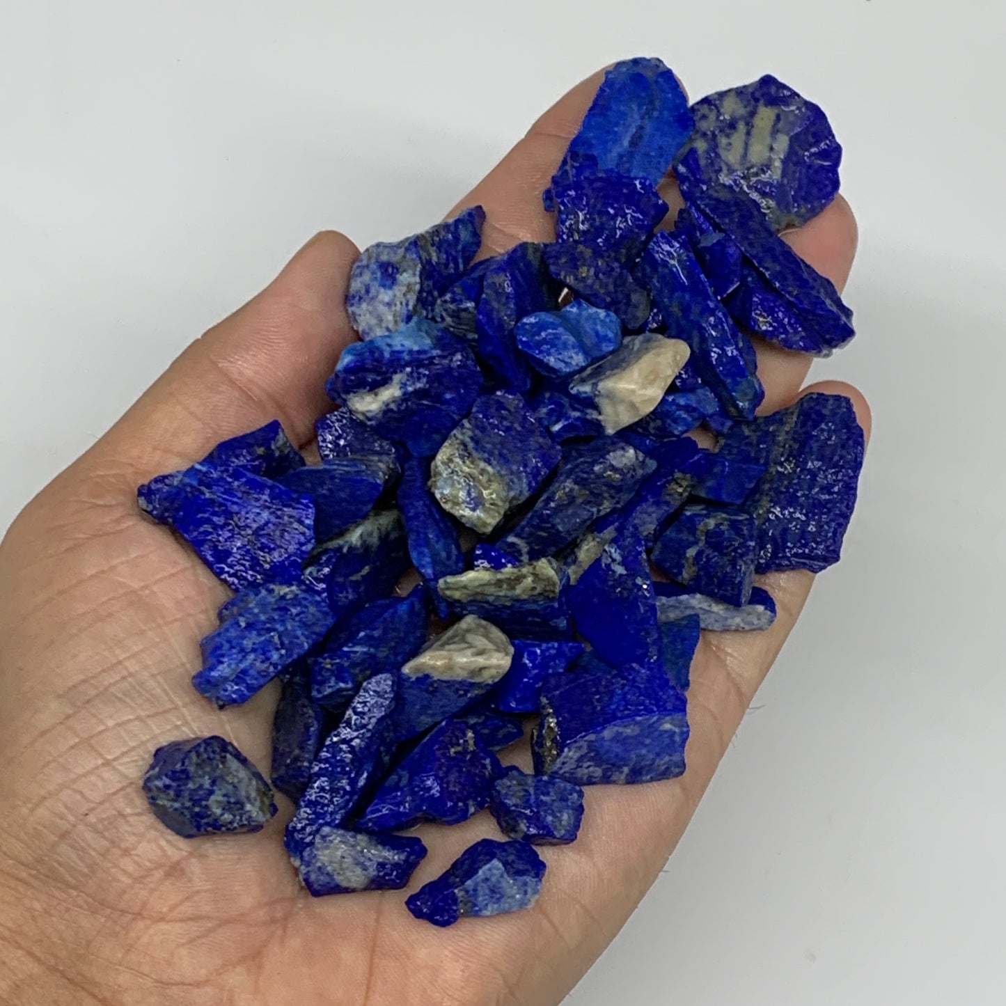 139g,50pcs,0.4"-1.2", Small Tiny Chips Rough Lapis Lazuli @Afghanistan,B11995