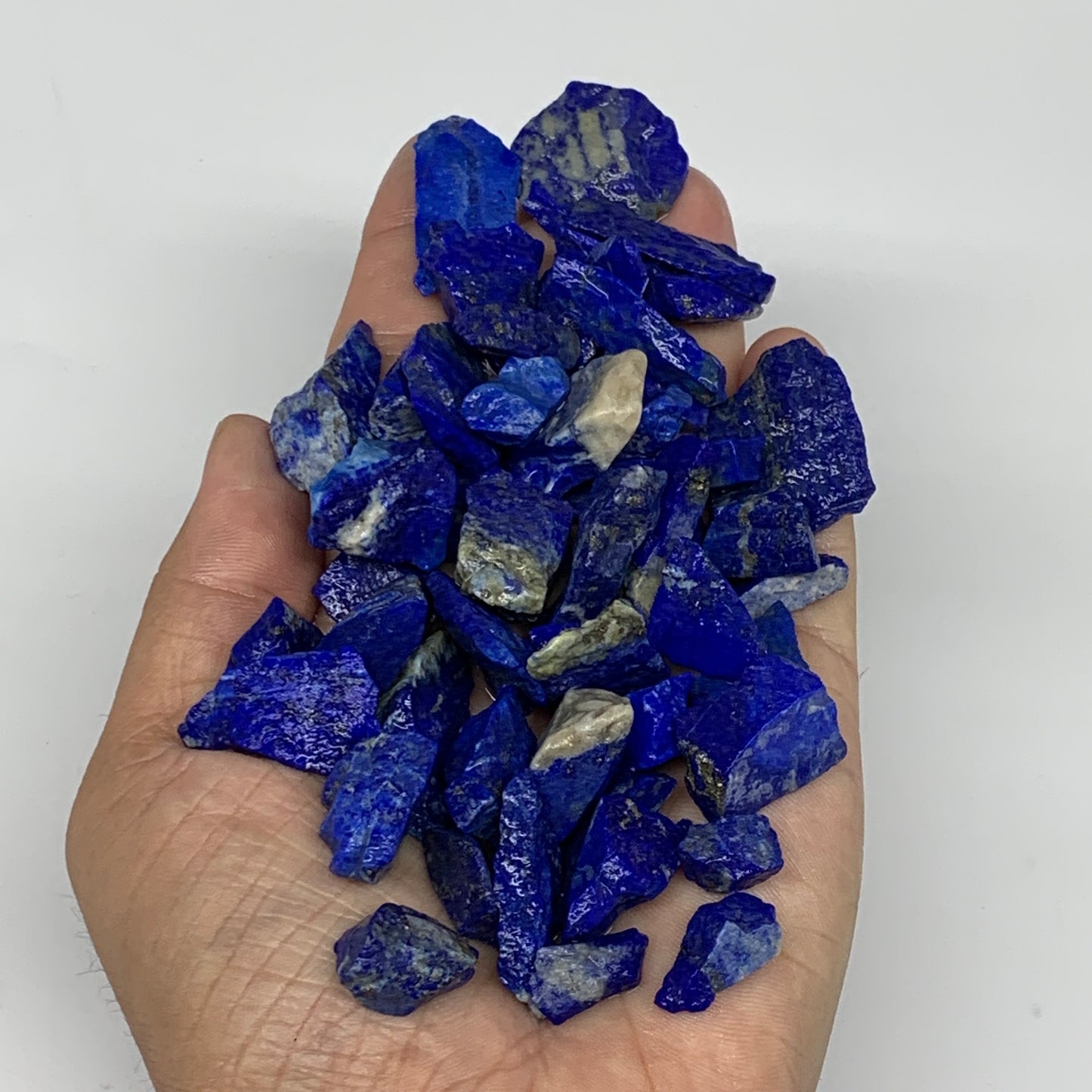 139g,50pcs,0.4"-1.2", Small Tiny Chips Rough Lapis Lazuli @Afghanistan,B11995