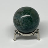 189.3g,2"(51mm), Natural Moss Agate Sphere Ball Gemstone @India,B22468