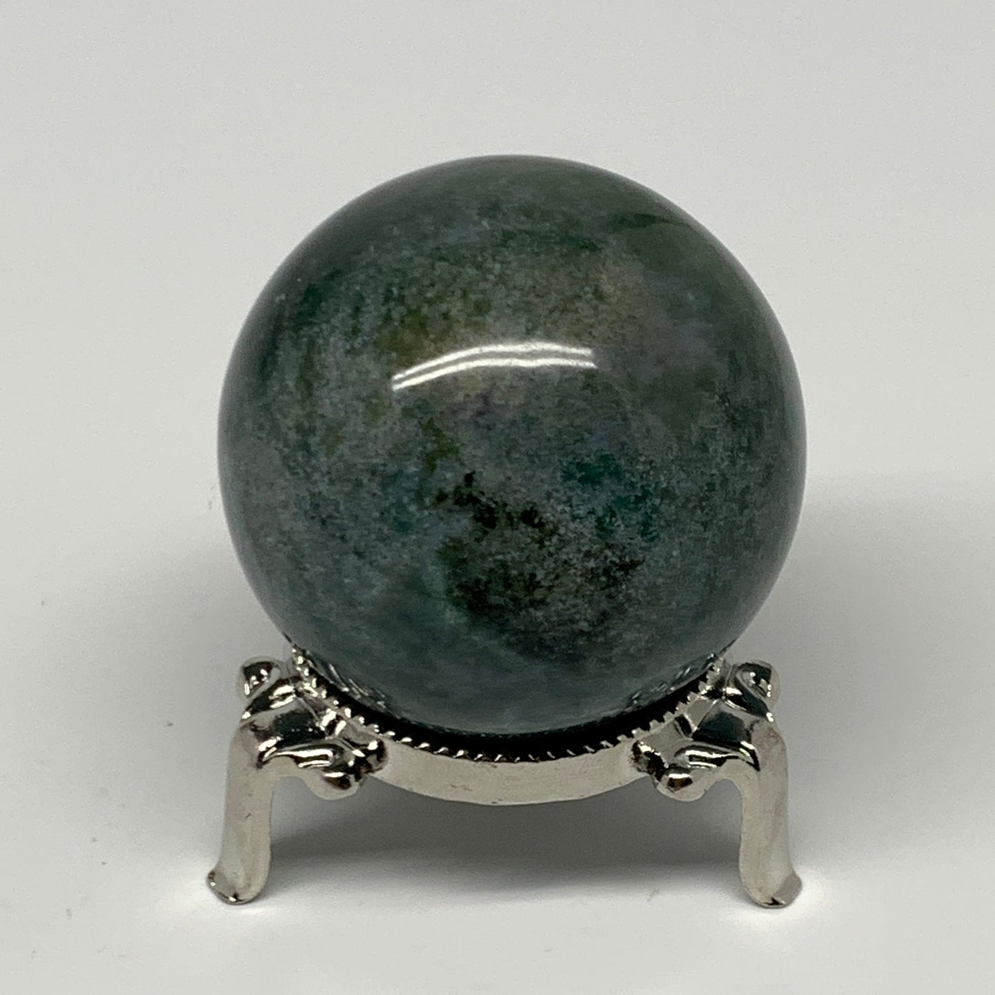 189.3g,2"(51mm), Natural Moss Agate Sphere Ball Gemstone @India,B22468