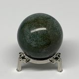 189.3g,2"(51mm), Natural Moss Agate Sphere Ball Gemstone @India,B22468