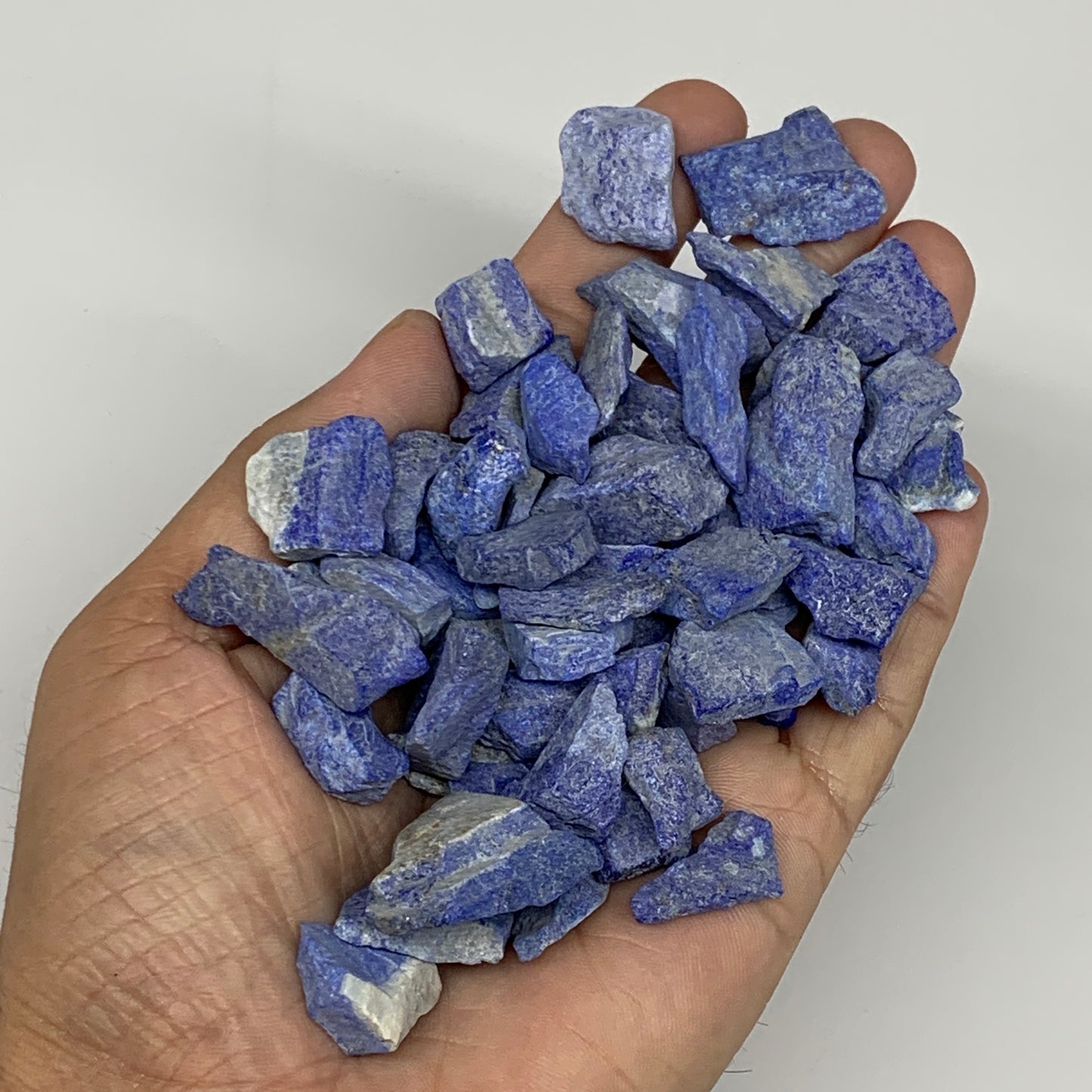 138.5g,59pcs,0.5"-1.2", Small Tiny Chips Rough Lapis Lazuli @Afghanistan,B11996