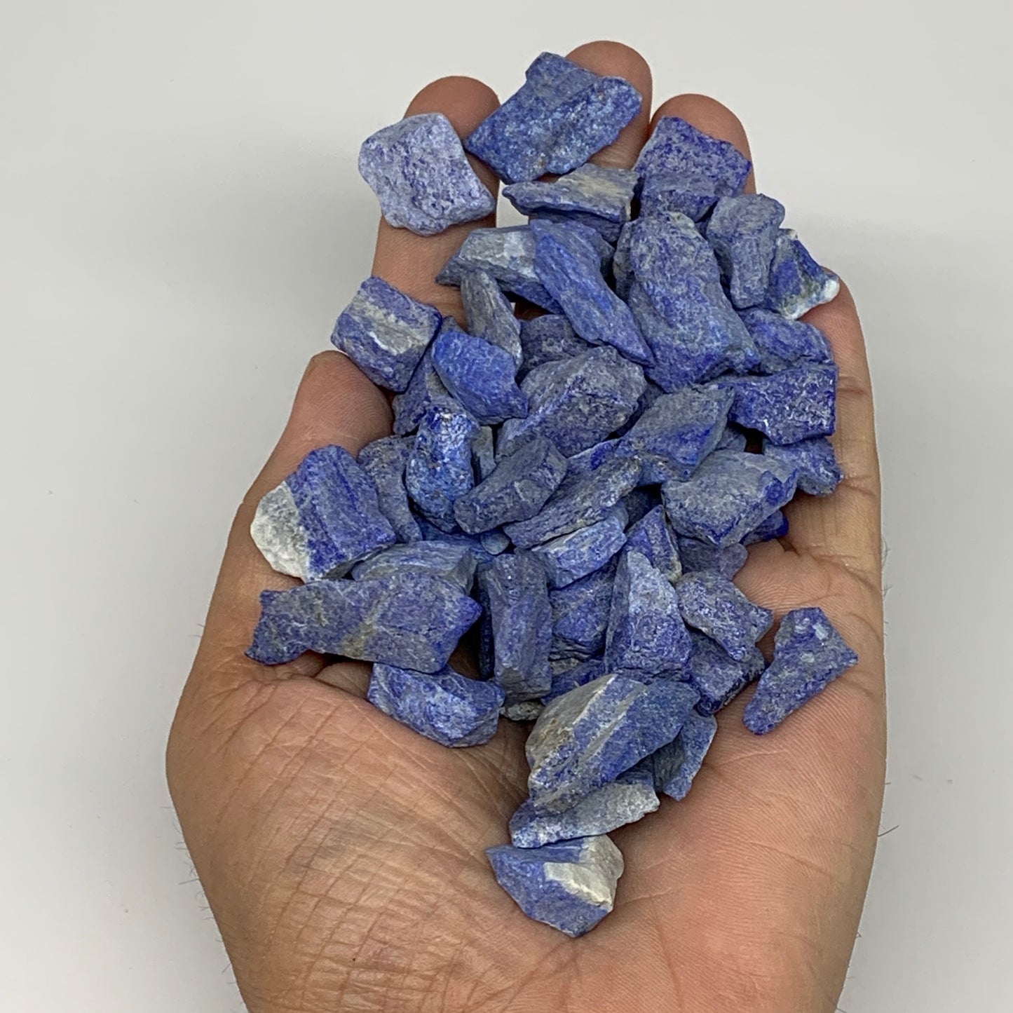 138.5g,59pcs,0.5"-1.2", Small Tiny Chips Rough Lapis Lazuli @Afghanistan,B11996