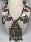 252 Grams Afghan Kuchi Jingle Coins Chain Bells Boho ATS Pendants Necklace,KC134 - watangem.com