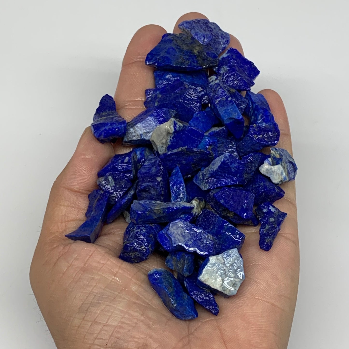 138.5g,59pcs,0.5"-1.2", Small Tiny Chips Rough Lapis Lazuli @Afghanistan,B11996