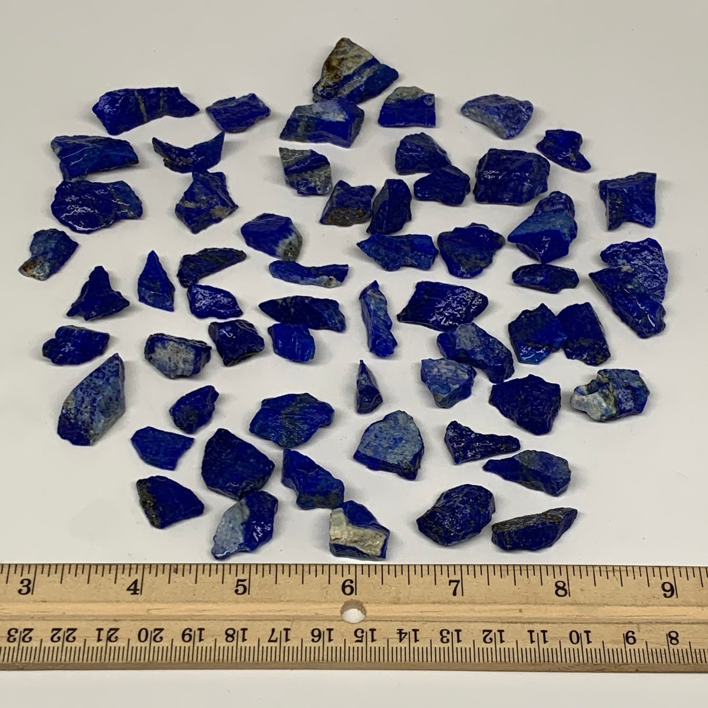 138.5g,59pcs,0.5"-1.2", Small Tiny Chips Rough Lapis Lazuli @Afghanistan,B11996