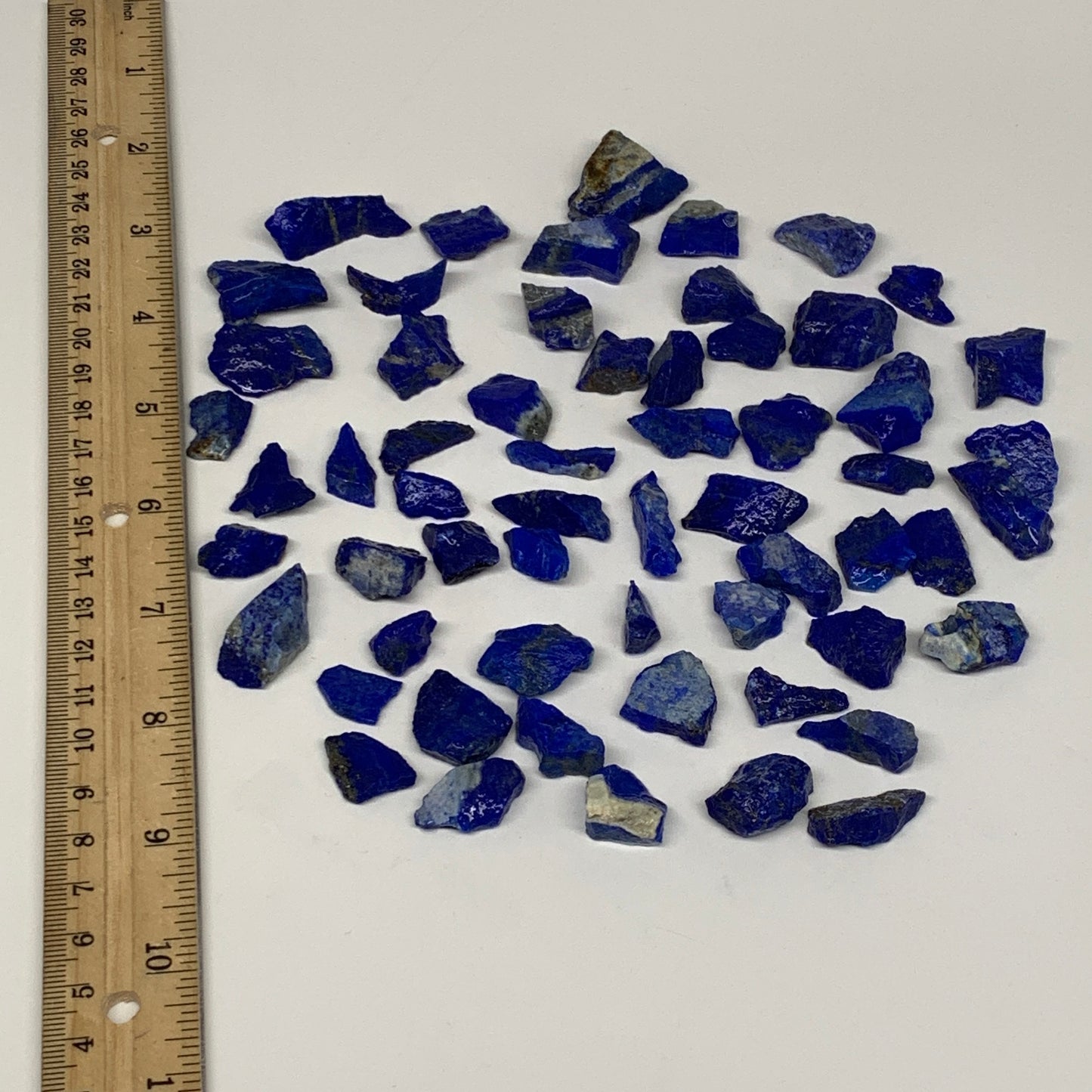 138.5g,59pcs,0.5"-1.2", Small Tiny Chips Rough Lapis Lazuli @Afghanistan,B11996