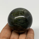 166.7g,2"(49mm), Natural Moss Agate Sphere Ball Gemstone @India,B22470