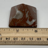59.8g,1.2"x1.6" Natural Untreated Red Shell Fossils Pyramid Reiki Energy, F1216