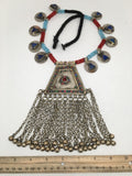 228 Grams Afghan Kuchi Jingle Coins Chain Bells Boho ATS Pendants Necklace,KC136