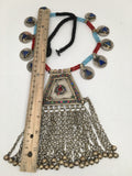 228 Grams Afghan Kuchi Jingle Coins Chain Bells Boho ATS Pendants Necklace,KC136