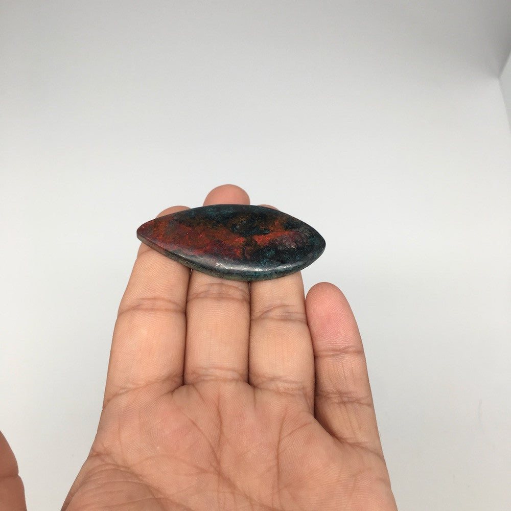 16.1g, 2.2"x 1" Sonora Sunset Chrysocolla Cuprite Cabochon from Mexico,SC220