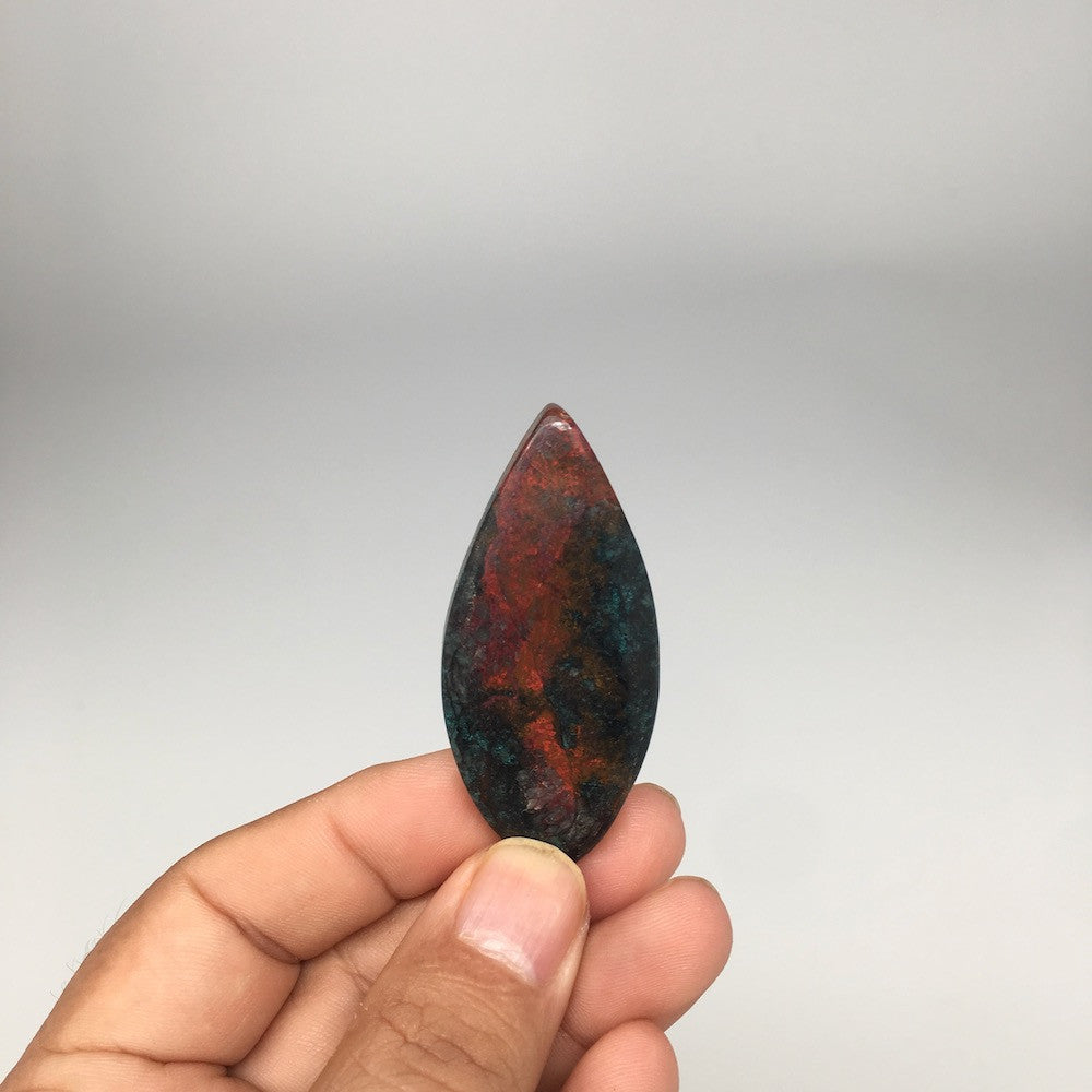 16.1g, 2.2"x 1" Sonora Sunset Chrysocolla Cuprite Cabochon from Mexico,SC220