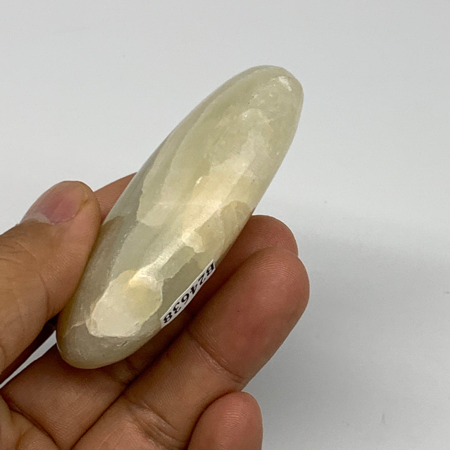 92.3g, 2.7"x1.5"x0.8" Natural Onyx Palm-Stone Reiki @Afghanistan, B24638