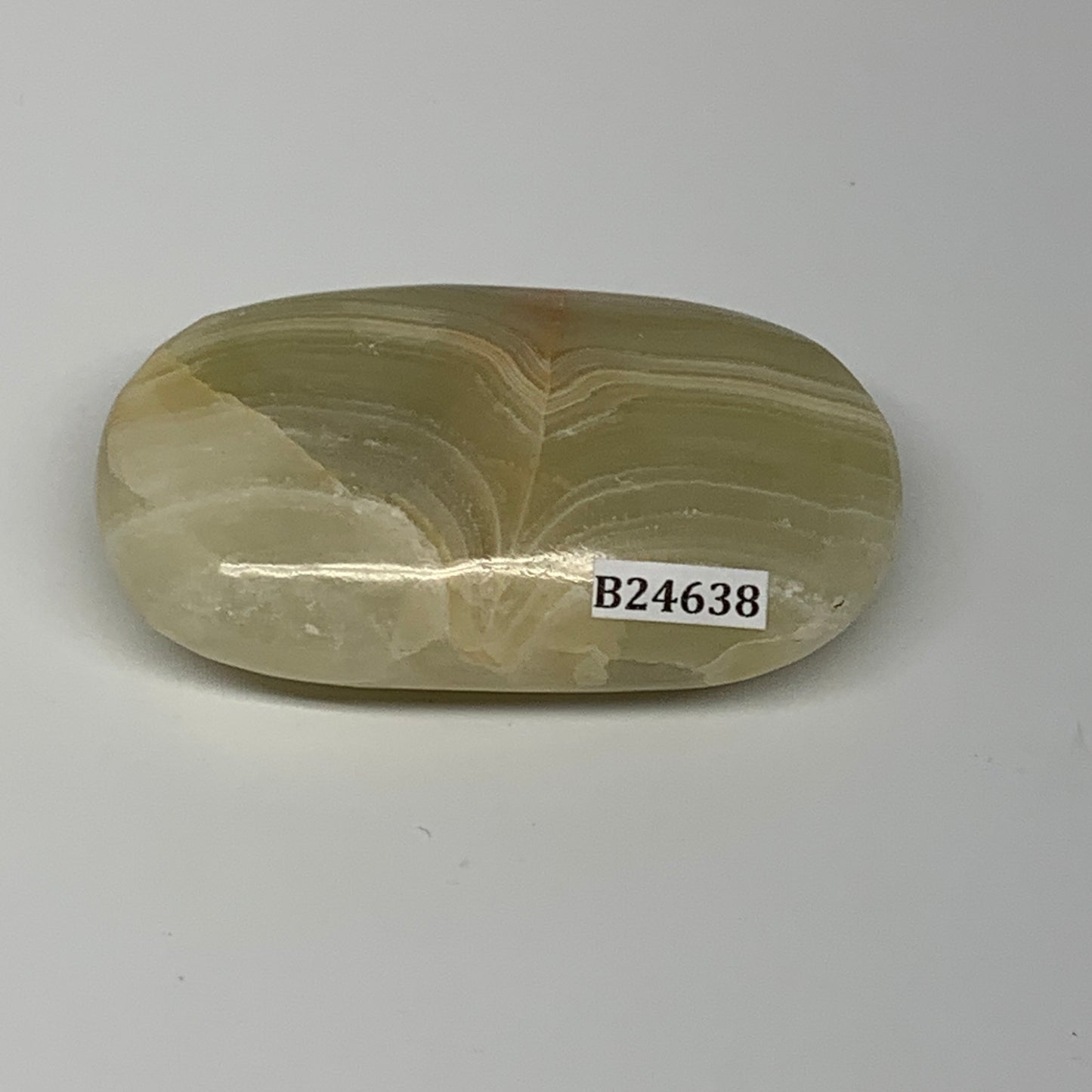 92.3g, 2.7"x1.5"x0.8" Natural Onyx Palm-Stone Reiki @Afghanistan, B24638