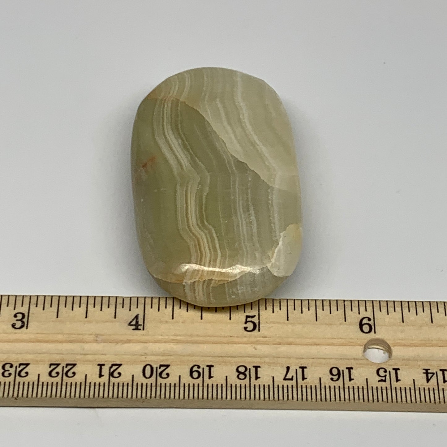 92.3g, 2.7"x1.5"x0.8" Natural Onyx Palm-Stone Reiki @Afghanistan, B24638