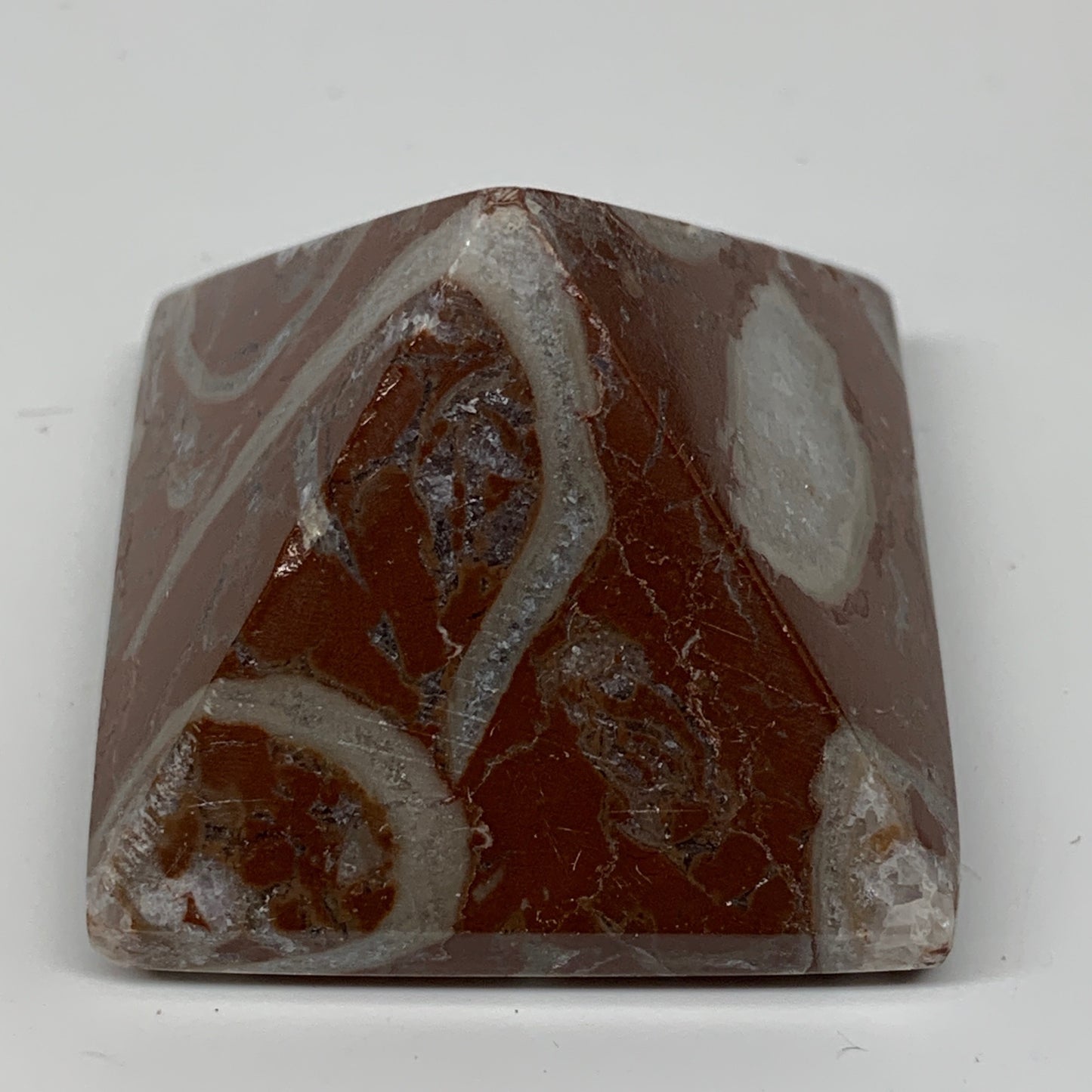 54.8g,1.2"x1.5" Natural Untreated Red Shell Fossils Pyramid Reiki Energy, F1219