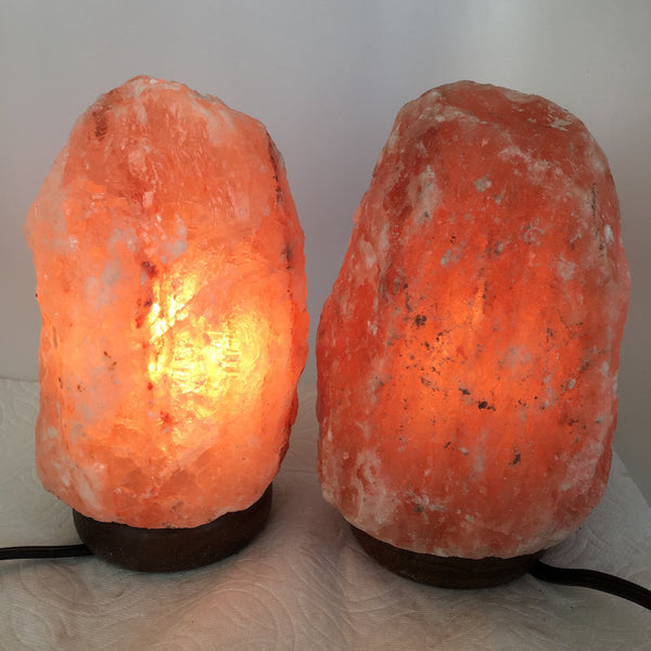 2x Himalaya Natural Handcraft Rough Raw Crystal Salt Lamp, 7.5"-7.6" Tall, XL82 - watangem.com