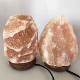 2x Himalaya Natural Handcraft Rough Raw Crystal Salt Lamp, 6.5"-7" Tall, HL12 - watangem.com