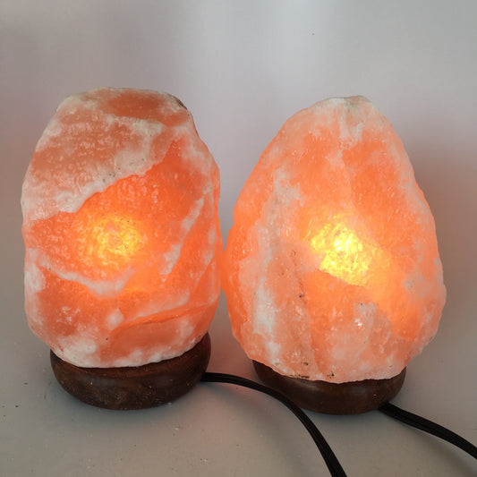 2x Himalaya Natural Handcraft Rough Raw Crystal Salt Lamp, 6.5"-7" Tall, HL12 - watangem.com