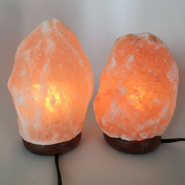 2x Himalaya Natural Handcraft Rough Raw Crystal Salt Lamp, 7.5"-8.25" Tall, HL13 - watangem.com