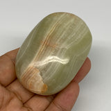 124.6g, 2.6"x1.8"x1.1" Natural Onyx Palm-Stone Reiki @Afghanistan, B24640