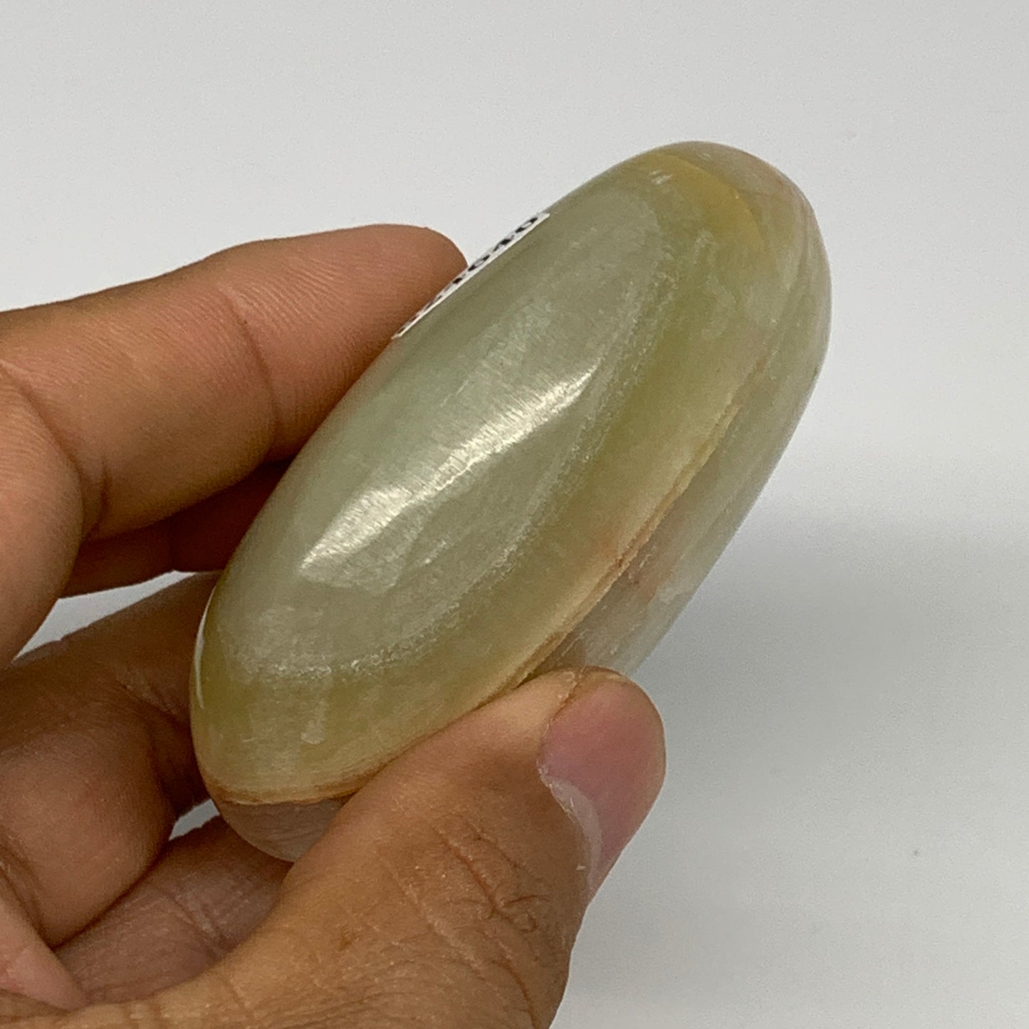 124.6g, 2.6"x1.8"x1.1" Natural Onyx Palm-Stone Reiki @Afghanistan, B24640